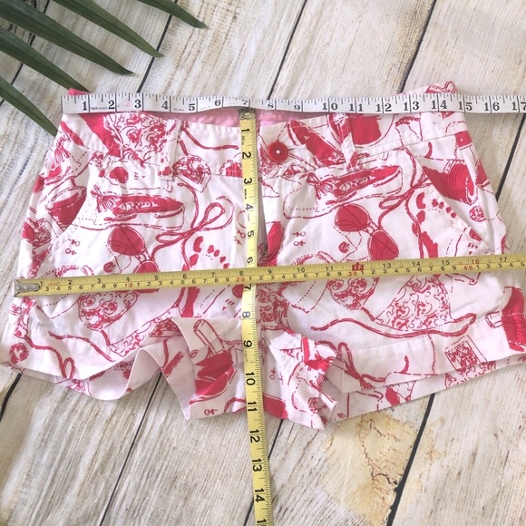Lilly Pulitzer Super Cute Red/ White Short Size 0 - Picture 9 of 11